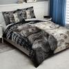 Cute Sleeping Cat Couple Bedding Set 3D Print Duvet Cover Pillowcase Breathable Wrinkle-Free For Kids Bedroom Decor