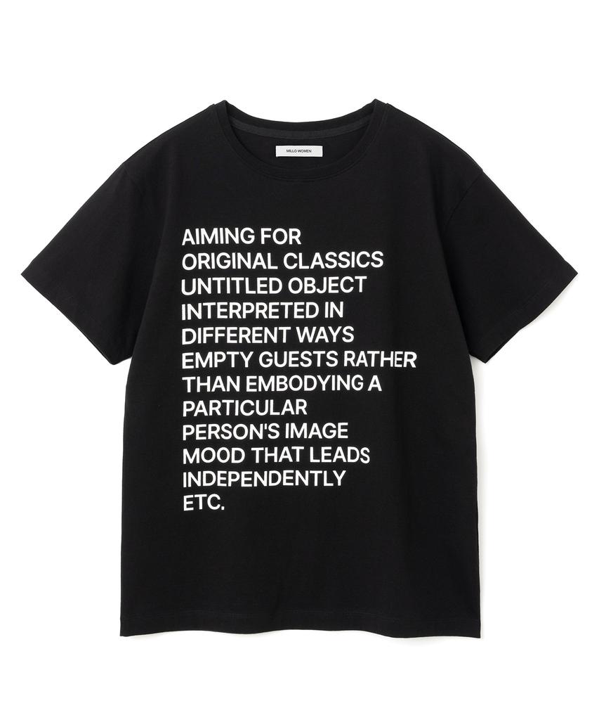 MILLO WOMEN Lettering Archive T-Shirt [Black]