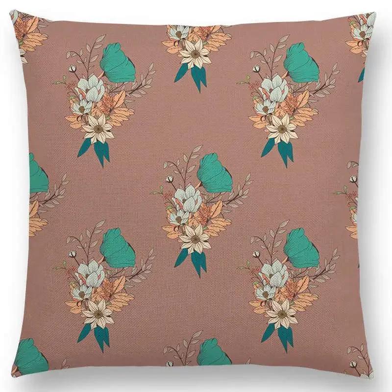 Botanische Blumen- und Schmetterlings-Kissenhülle Wunderschöne Blumengarten-Mini-Drucke Heimdekor Sofa-Überwurf-Kissenbezug