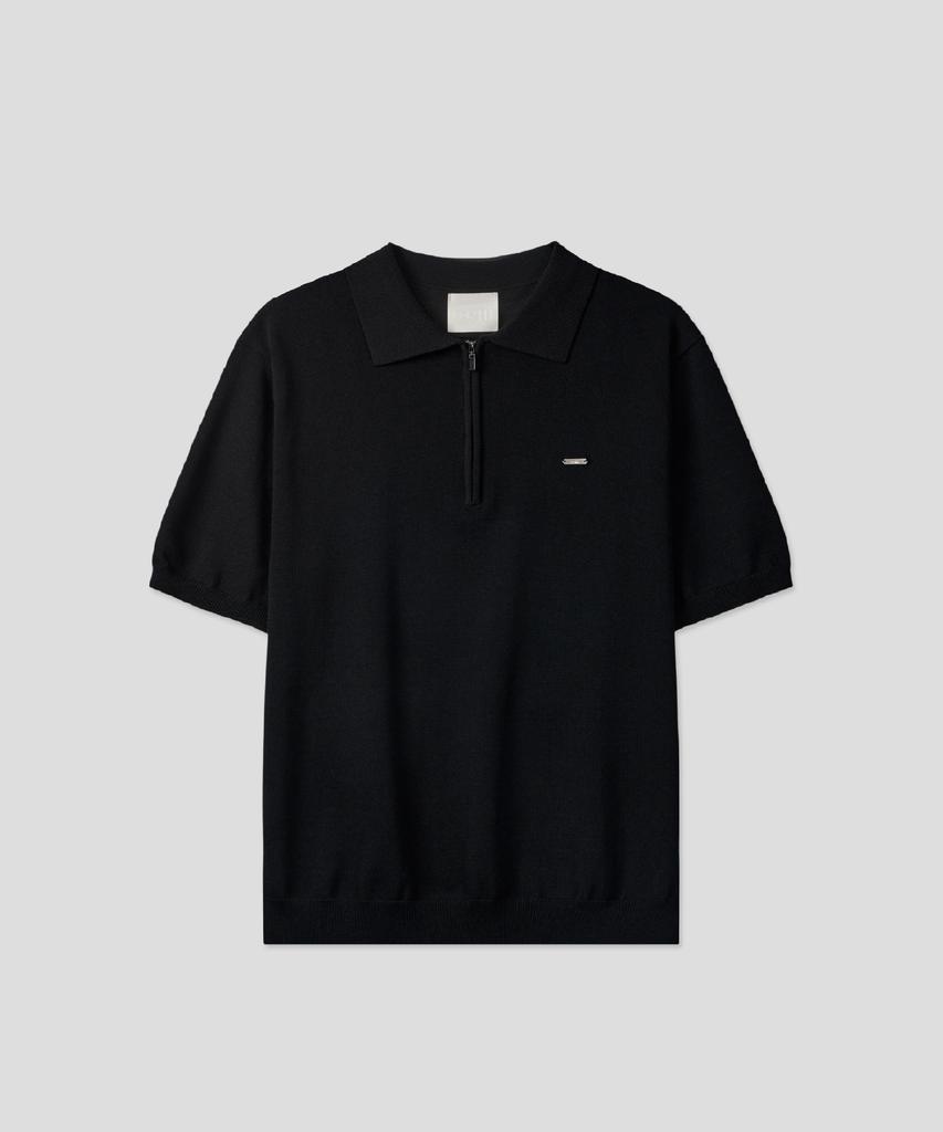 Ssei Essential Half Zip Knit Black