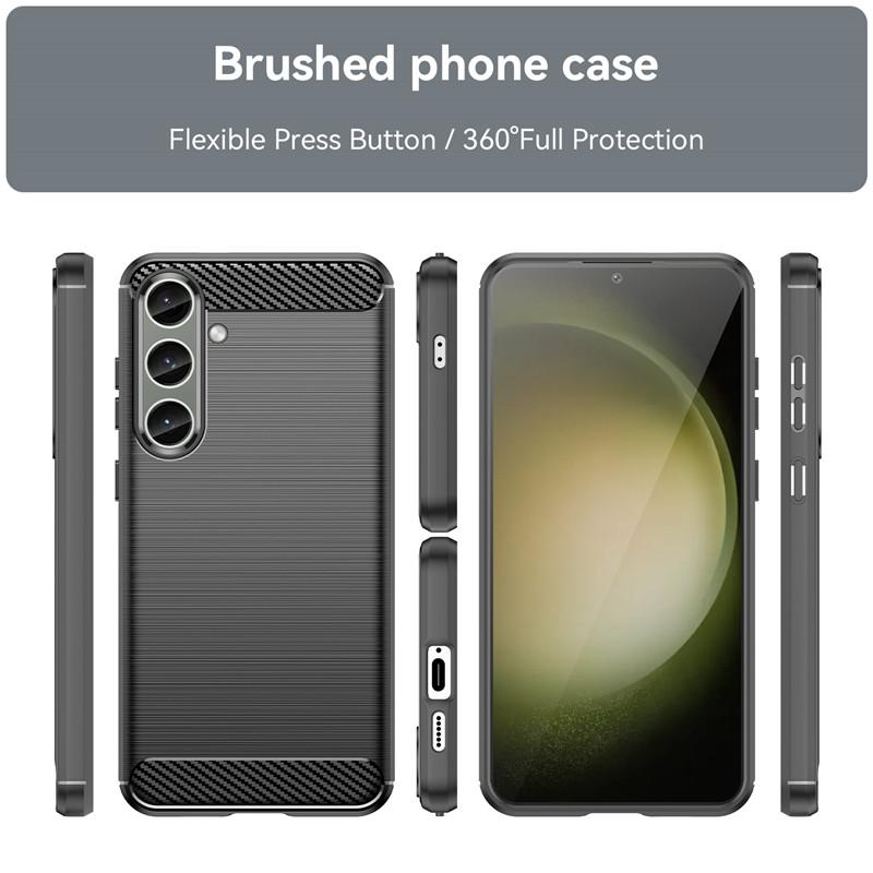 Capa protetora de silicone macio à prova de choque para Samsung Galaxy S24 Plus para Galaxy S24 Ultra