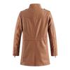 Mid-length Fashionable Jacket with Stand Collar, Casual Spring and Autumn New Zipper Slim Fit Men's Motorcycle Leather Jacket