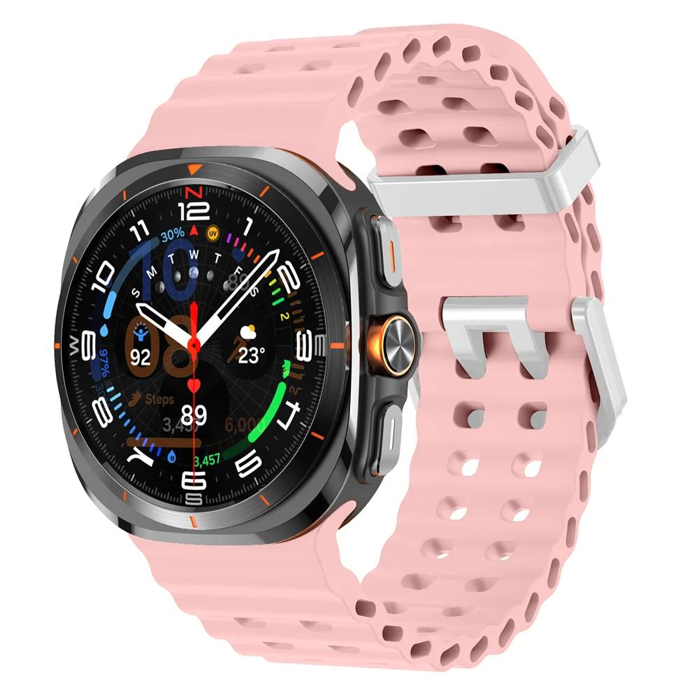 Silicone Breathable Strap For Samsung Galaxy Watch Ultra 47mm Marine Wristband Bracelet Galaxy Watch Ultra(2025) 47mm  Watchband