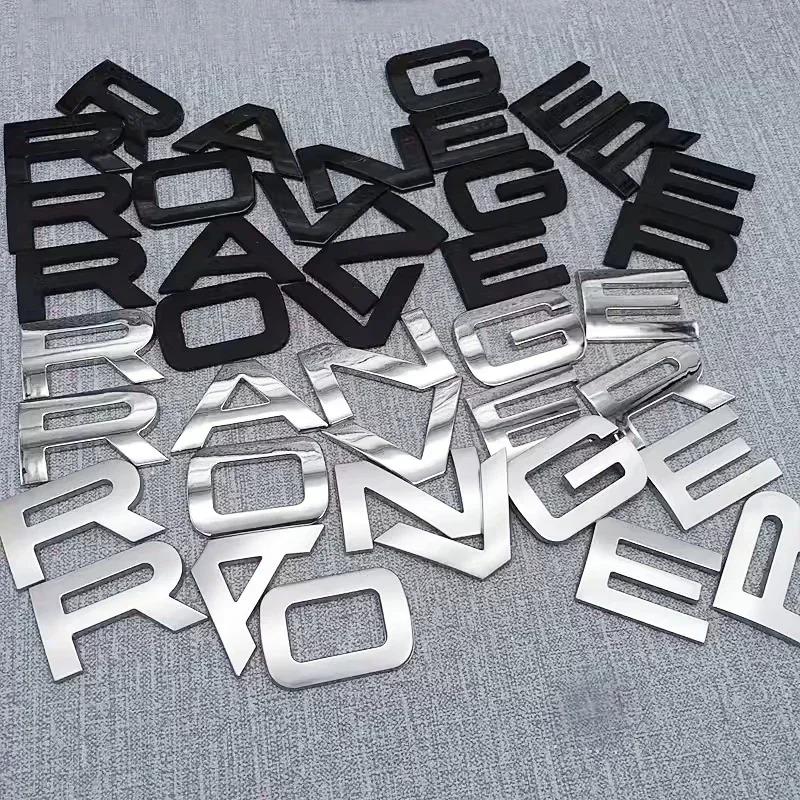 3D ABS Car Front Hood Emblem Badge Decal Letters Sticker for Range Rover Logo For Range Rover Evoque Sport HSE SE V8 Accessories