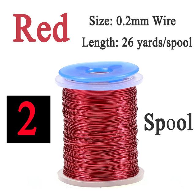 Bimoo 0.2mm 12 Colors Fly Tying Copper Wire Body Weighted Lure Material Great for Nymphs Copper John Streamers Dubbing Buzzers