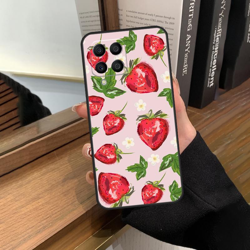 Étui Fraise Pour Samsung Galaxy M56 M06 M16 M36 M52 M32 M12 M54 M34 M14 M35 M55 M15 M11 M31 M13 M53