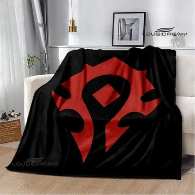 Game World of Warcraft Printed Blanket Kids Warm Blanket Flannel Soft and Comfortable Blanket Home Travel Blanket Birthday Gift