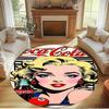 Marilyn Monroe Print Round Rug, Washable Floor Carpet, For Entryway Dorm Laundry Room Office Study, Home Decor Birthday Christmas Gift