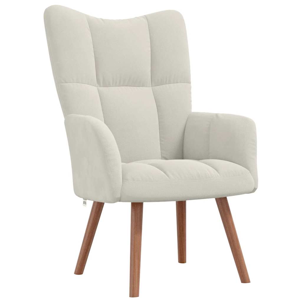 Relax Armchair Cream White Velvet