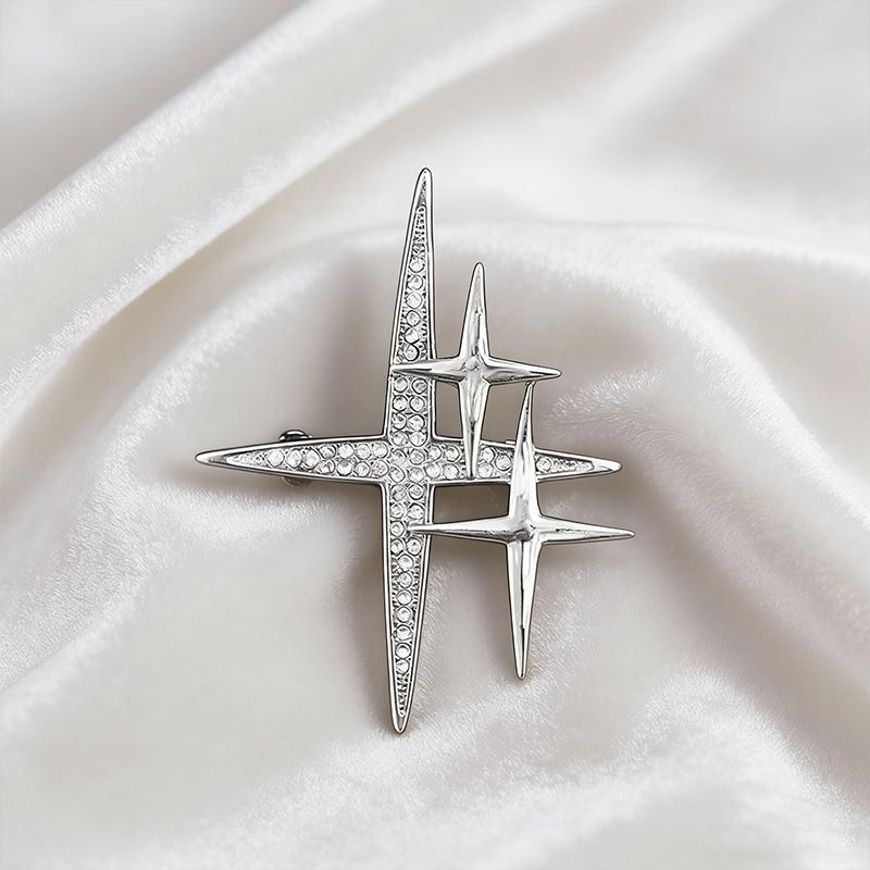 Simple Personality Star High-End Sense Brooch Cute Trendy Design Corsage Fashion Pin For Evening Banquet Suit Emblem Jewelry