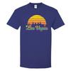 Las Vegas NV Retro Skyline Sunset - Home State Pride Summer T Shirt - Cobalt