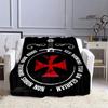 Crusade Cross Templars Knight Apdrukāta sega Flange silta sega gultas oderes Piknika segas Mājas Ceļojumi Dzimšanas dienas Dāvana