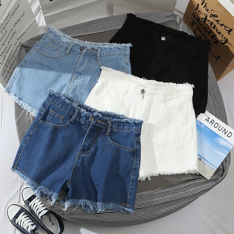 High Waist Irregular Women Fashion Denim Shorts Pants Wide Leg Street Style Jean Shorts
