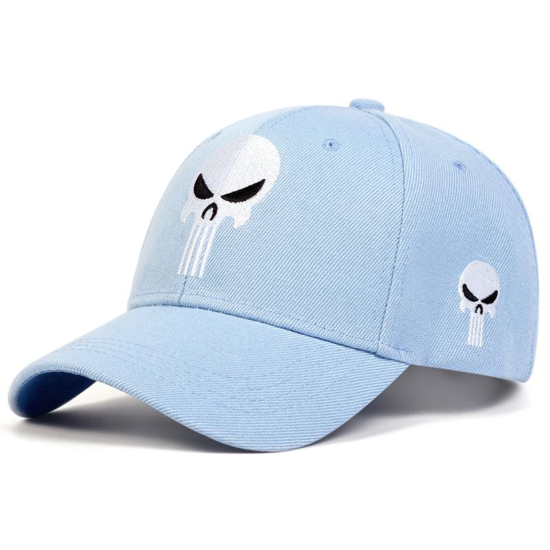 Berretti da Baseball Unisex con Ricamo Teschio Primavera Autunno Outdoor Regolabili Casual Cappelli Cappello Parasole