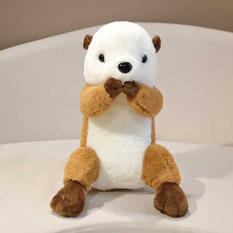 Niedliche künstliche Otterpuppe Plüschtier Seeotterpuppe Mädchen Bett Schlafen Beruhigendes Kissen Puppe