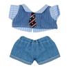 Niannyyhouse 10cm Plush Clothes, Jacket and Pants, 17cm Doll Outfit, Dress-Up (Blue)