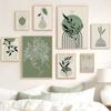 Bohemian Abstract Art Line Girl Sun Rainbow Leaves Posters and Prints Wall Art Canvas Painting Picture Bedroom Living Room Decor