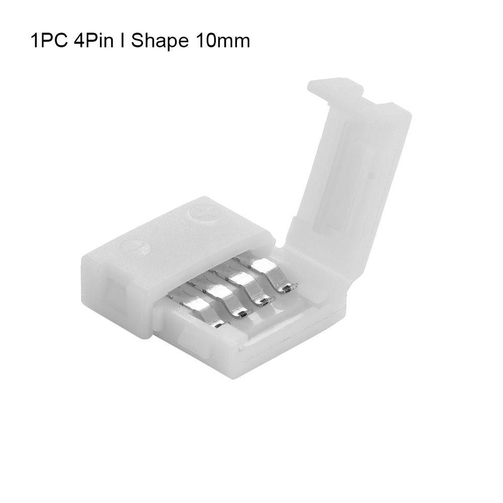1/5/10PCS New Clip-on Coupler Solderless 4Pin 10mm LED Strip Connector PCB