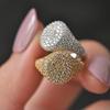 Hip-hop Punk Style Full Inlaid Shining Cubic Zirconia Ring-party Light Luxury Jewelry