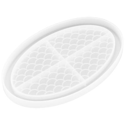 Epoxy Resin Casting Fruit Tray Mold Silicone Decorative Tray Plate DIY Mold AccessoryOval Fish