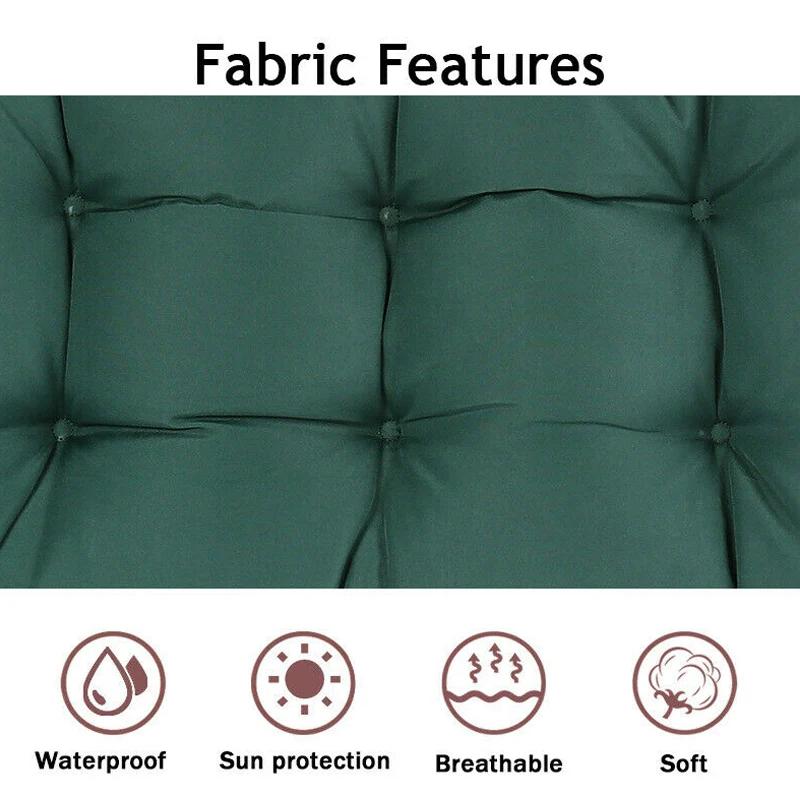 Outdoor Recliner Seat Cushion Seat Pad Waterproof Garden Patio Sun Bed Lounger Recliner Cushion Garden Bench Swing Seat Cushion