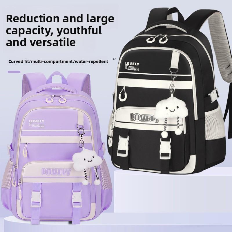 Girls Youth Backpack With Waterresistant Polyester And Cushioning For School Travel