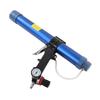 14in Pneumatische Glasleimpistole mit Manometer Einstellbare Geschwindigkeit Dichtmittel Weichleimwerkzeug 600ml