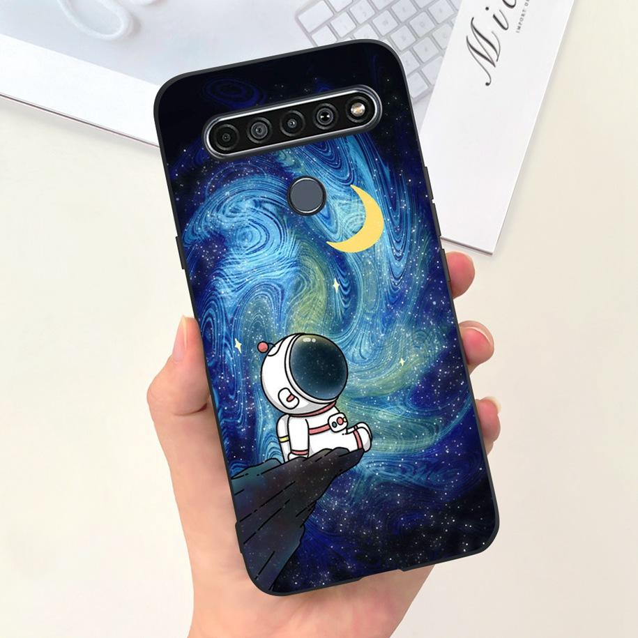 For LG K61 Case LMQ630EAW LM-Q630 Fashion Flower Soft Coque Phone Cases For LG K61 2020 K 61 Silicone Back Cover For LGK61 Funda
