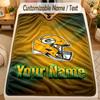 Flannel BlanketGreen Bay Packers Custom Name Text Personalized Soft Warm Throw Blanket Home Decor Gift