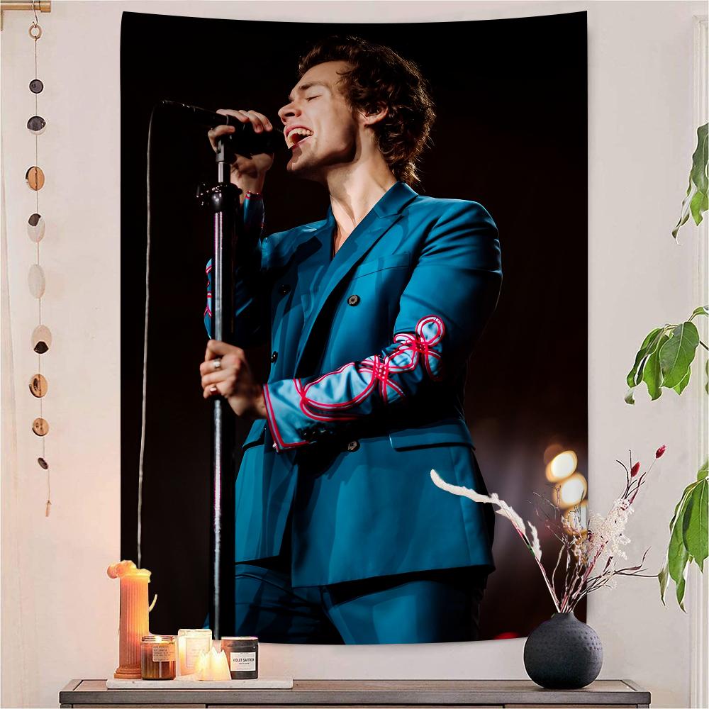 Sänger HHarrys SStyles DIY Wandteppich Hippie Blume Wandteppiche Schlafsaal Dekor Wandkunst Dekor
