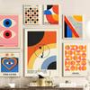 Abstrakte Bauhaus-Poster und Drucke mit geometrischen Linien, modische moderne nordische Wandkunst, Leinwandmalerei, Bilder für Wohnzimmer-Dekoration