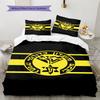 Maccabi Netanya FC Pattern Bedding Set Quilt Cover Pillowcase Home Decor Gift (1 * Duvet Cover + 2 * Pillowcase, Without Core)