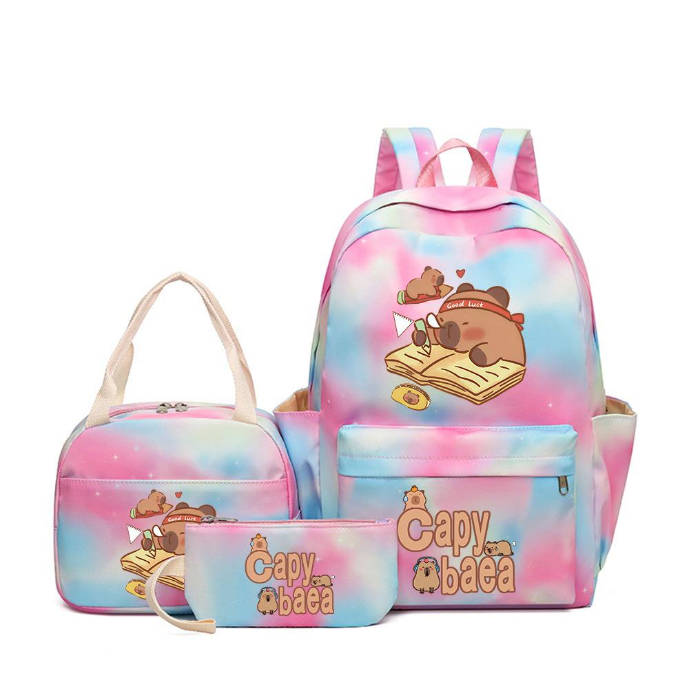 New Kapibara Korean Version Schoolbag for Girls and Students To Reduce the Burden of Leisure Backpack, High Value and Lightweight Backpack.