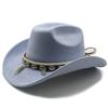 White Fringed Decorative Suede Fleece Warped Edge Western Cowboy Hat Men And Women Outdoor Curled Brim Ethnic Style Top Hat Felt Hat