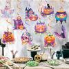 Tag Pendurável Espiral de Halloween Decoração de Atmosfera Festiva Padrões Realistas Tags Espirais Decoração de Festa em Casa