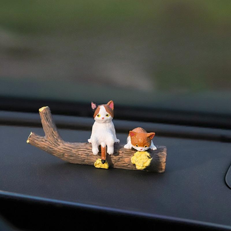 5 ks/sada Kancelářský stolní mini roztomilý koťátko ozdoby Počítač Auto Středová konzole Displej Okraj Dekorace Dekorace