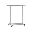 Clothes Rack On Wheels, Heavy Duty Clothes Rail, with Extendable Hanging Rail, 90 Kg Load Capacity, Easy Assembly, Portable, Silver