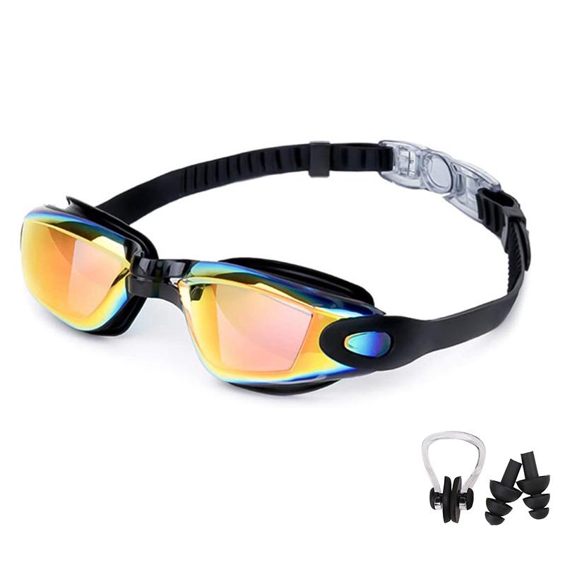 Swimming Goggles For Men Women Anti-Fog Uv Prescription Waterproof Silicone Adjust Swim Pool Eyewear Adults Kids Diving Glasses