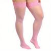 NEW Fashion Large Plus Size Elastic Tight High Stockings for Oversize Women Sexy Over Knee Ultra Thin Lace Silk Black White Fishnet Long Socks XXXXL