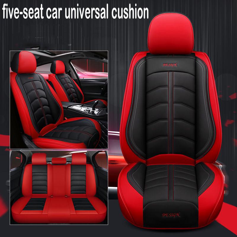 Leather 7 Set Auto Seat Cushion 5 Seats Universal Car Seat Cover Waterproof Car Seat Cover Universal