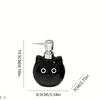 Cute Cat Ceramic Soap Dispenser, Pressed Bottle Set for Bathroom Counter Top, Hand Sanitizer & Lotion Container