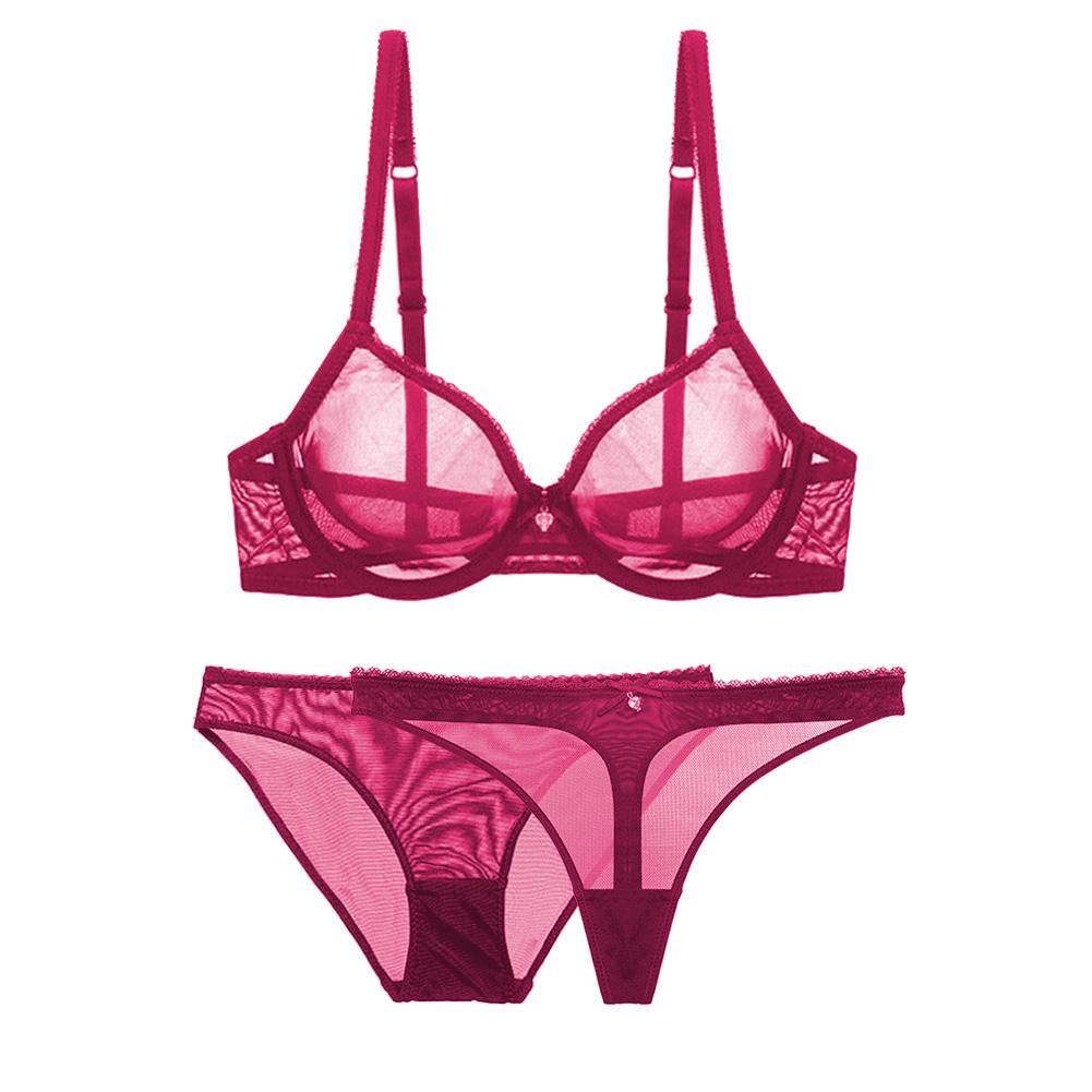 Varsbaby Mesh Unlined Lingeries Set 1 Bra+2 Panties
