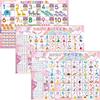 Badezimmer Schulset Preis Zahlenkarte Hiragana und Katakana Badezimmerposter Set mit 2 Stück Hergestellt in Japan Zahlen Buchstaben Prüfungen Lernen Pädagogisch B3 Größe