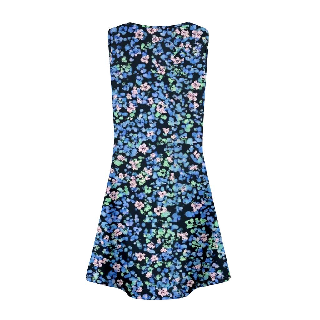 Womens Summer Dresses Loose  Sleeveless Sundresses Dress With Pockets