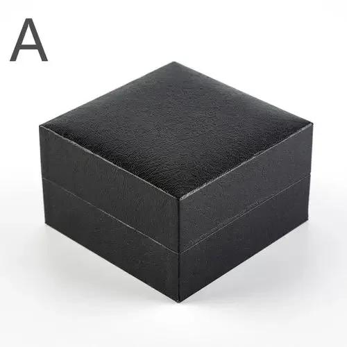 High-end PU Klokkeboks Oppbevaring Litchimønster Flip Klokkeboks Gave Smykkeemballasjeboks
