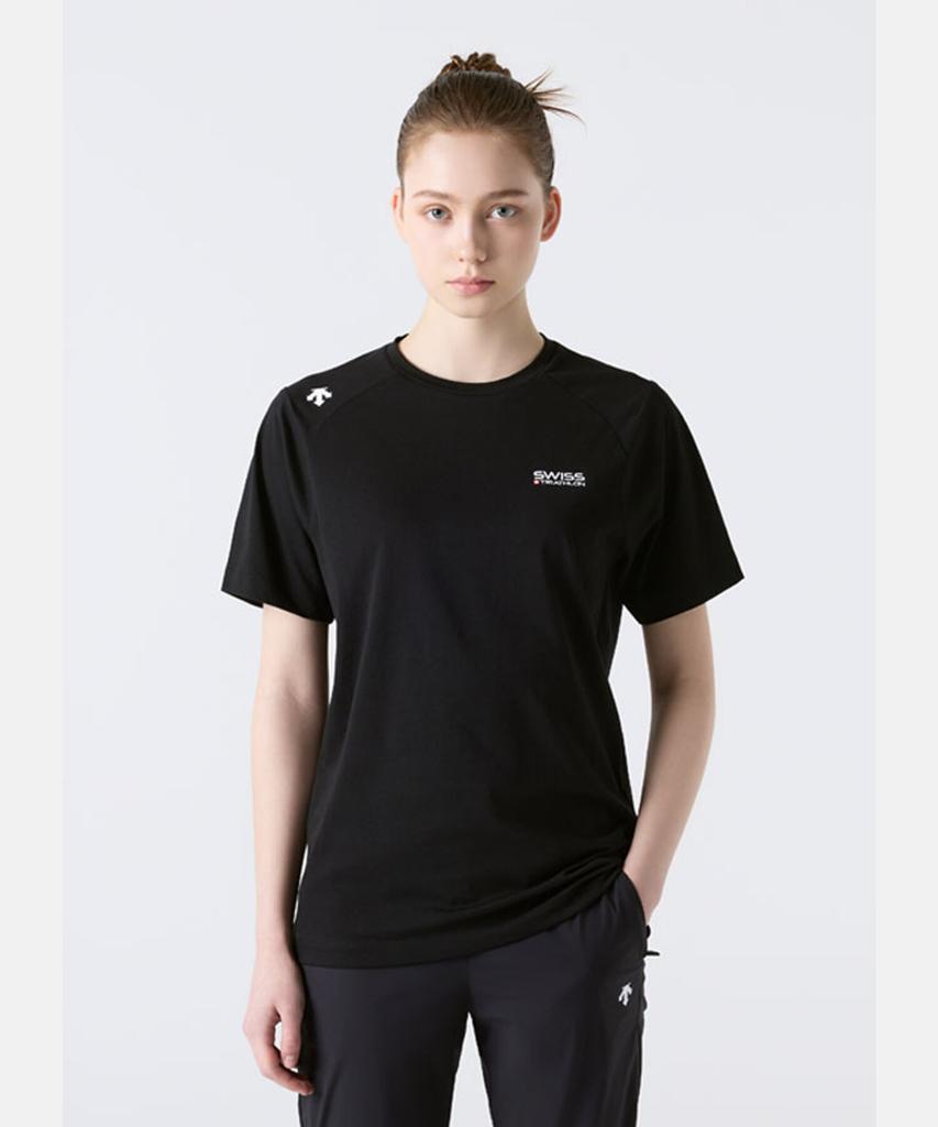 DESCENTE Swiss Triathlon Sorona Cool Short Sleeve T-Shirt Black Sr223Its51 (A Type)