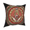Masonic Symbols Square Pillow Case Cushions for Sofa Rd Degree Mason Silver Jewel Master Custom Pillowcover Home DecorBlack,