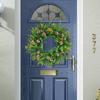 Artificial Wildflower Flower Wreath Door Wreath with Green Leaf Wreath Christmas Festival Wreath for Front Door