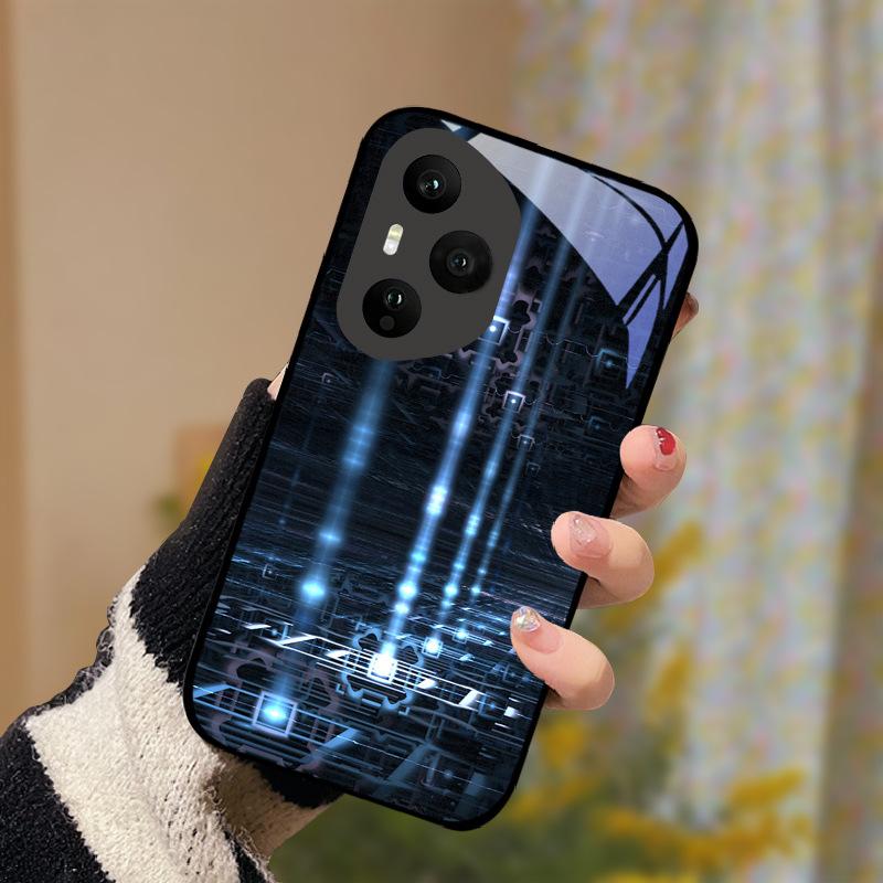 Gehärtetes Glas Handyhülle Für Honor 400 Pro Honor400 Lite 5G Hülle Luxus Bemalt Hartes PC Fundas Stoßfeste Schutzhülle