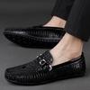 Mode Neue Herren Slipper Echtes Leder Mokassins Leicht Atmungsaktiv Fahrschuhe Männlich Klassisches Büro Schuhwerk Herrenschuhe Slipper